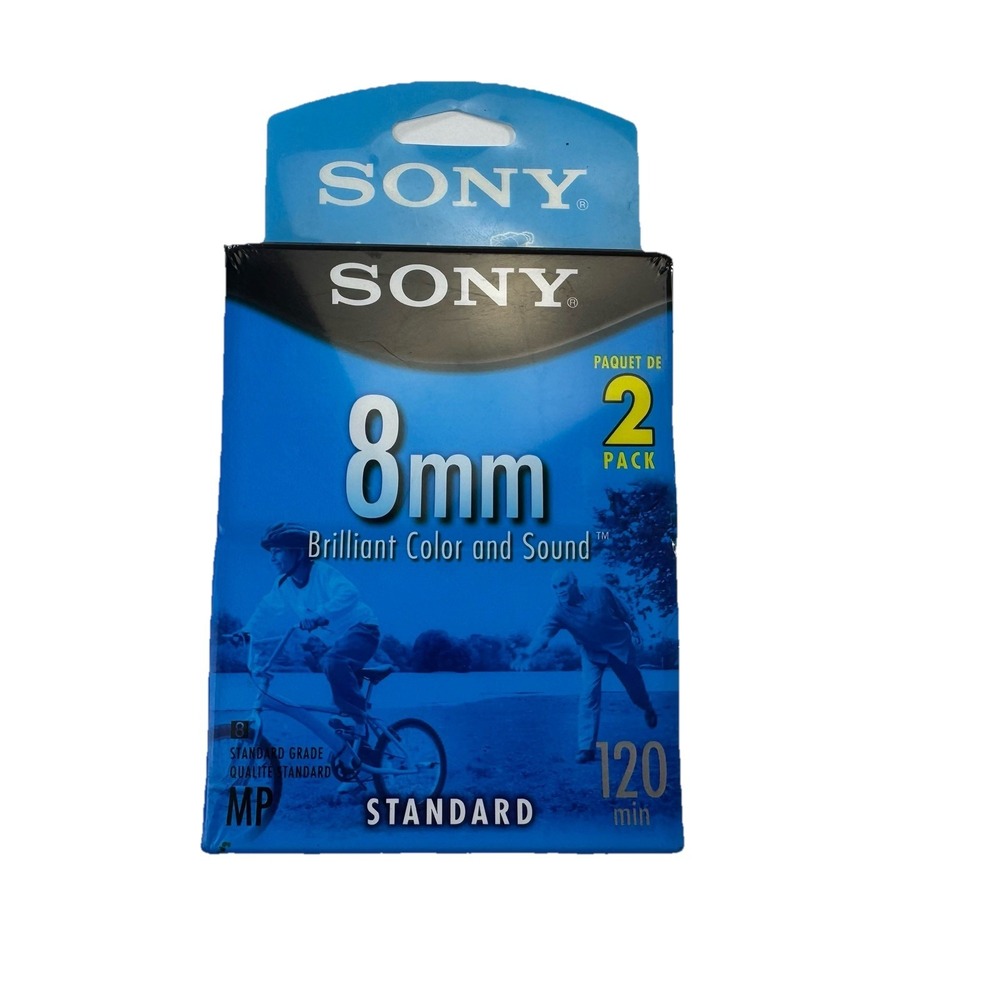 Lot of 2 Sony Video 8 MP Standard Grade 120‎ Minutes Video Cassette Tape Sealed